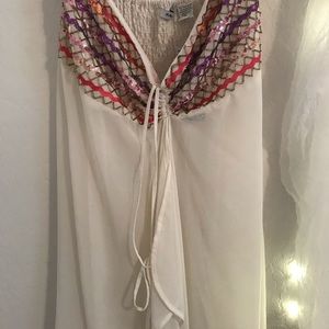 Pool cover up, sheer NWT. Halter tie, never worn